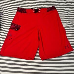 Under Armour Men's Red Swim Shorts
